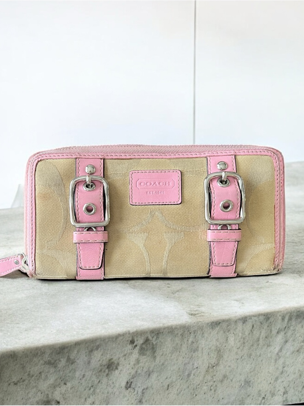 Coach Zoe Soho Buckle Zip-around Wallet